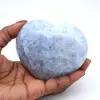 Blue calcite heart - 0