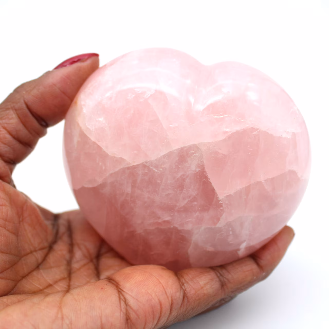 Rose quartz heart