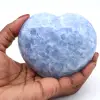 Blue calcite heart - 0