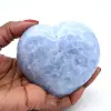 Blue calcite heart - 0