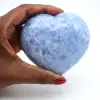Blue calcite heart - 0