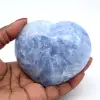 Blue calcite heart - 0
