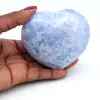 Blue calcite heart - 0