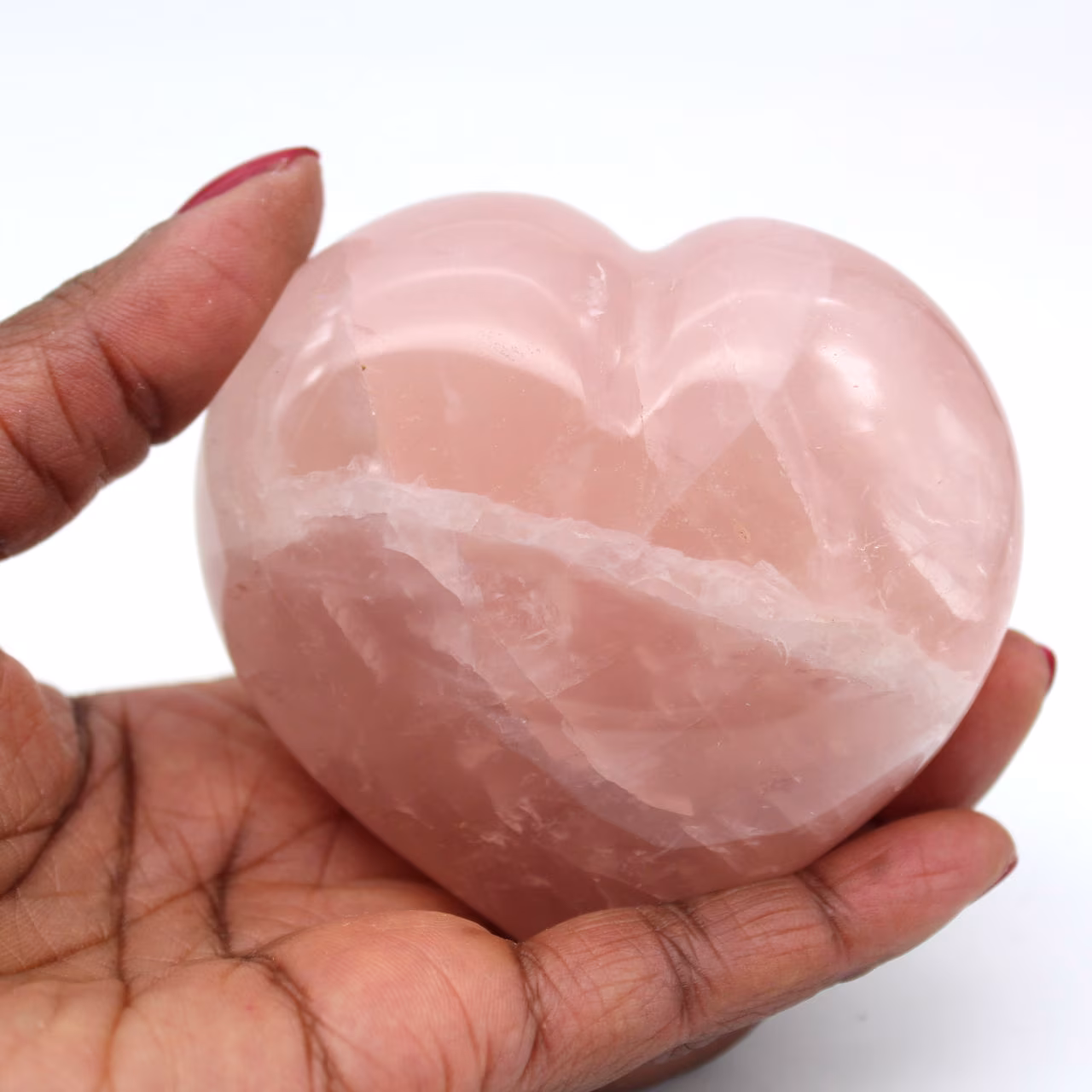 Rose quartz heart