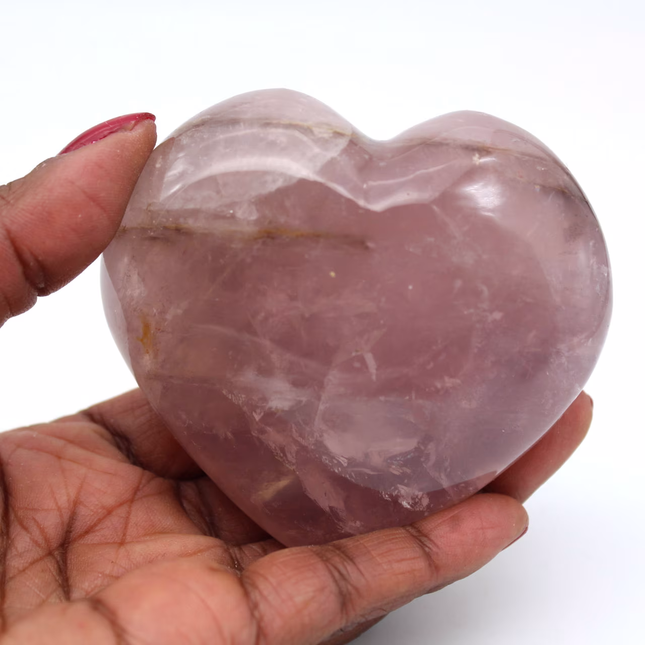 Rose quartz heart