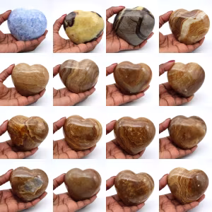 Blue calcite heart