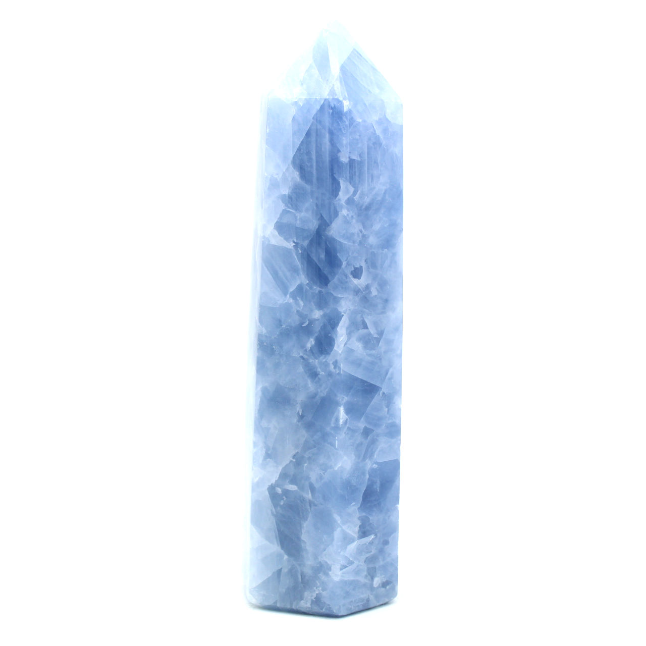 blue calcite prism