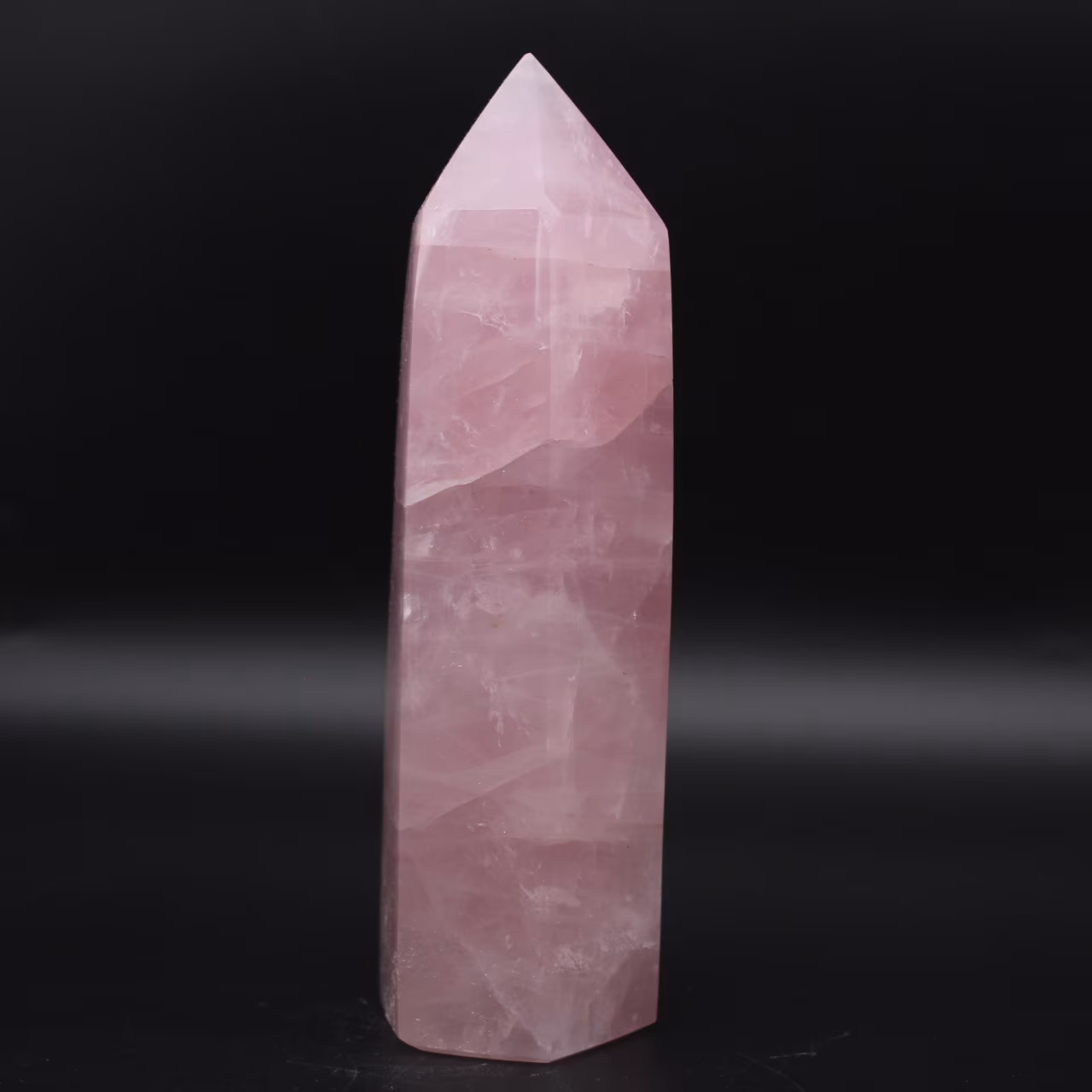 Rose quartz prism