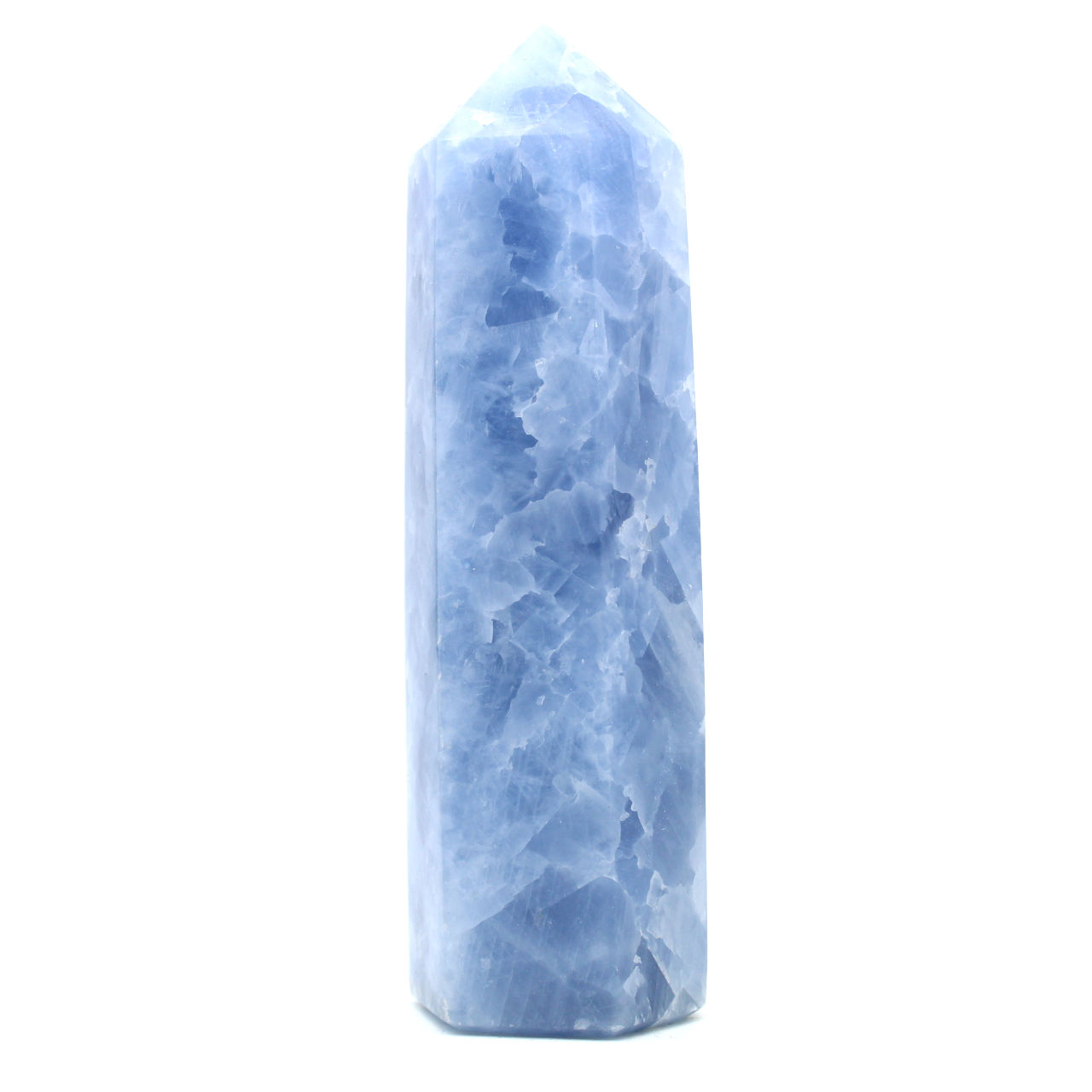 blue calcite prism