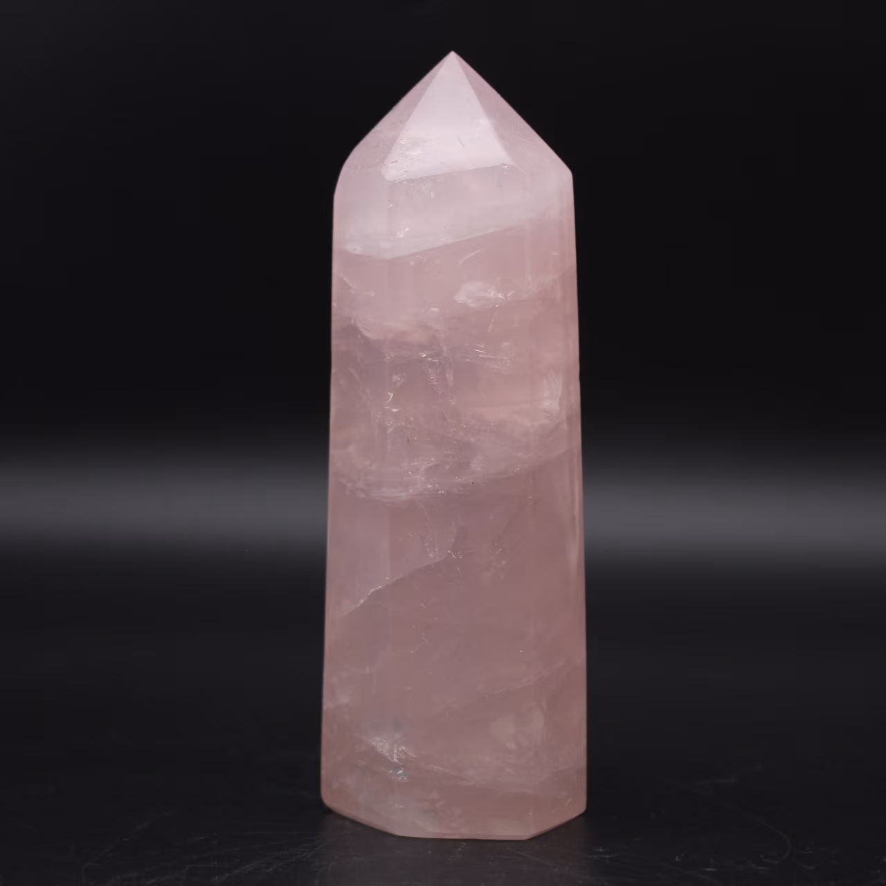 Rose quartz prism