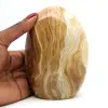 Polished freeform honey calcite - 0
