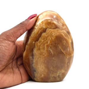 Decorative honey calcite