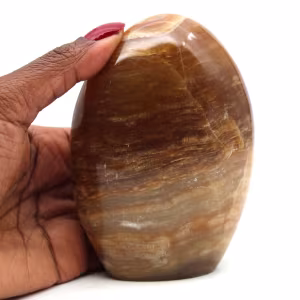 Decorative natural honey calcite