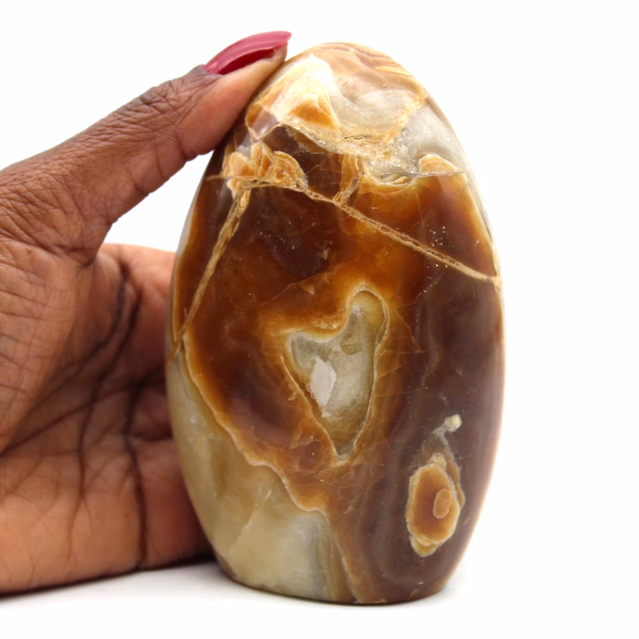 Ornamental natural honey calcite