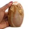 Freeform polished honey calcite - 0