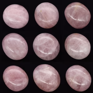 Rose quartz pebbles