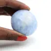 Blue calcite pebbles - 1