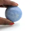 Blue calcite pebbles - 1