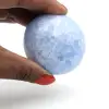 Blue calcite pebbles - 1