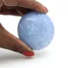 Blue calcite pebbles - 1