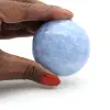 Blue calcite pebbles - 1