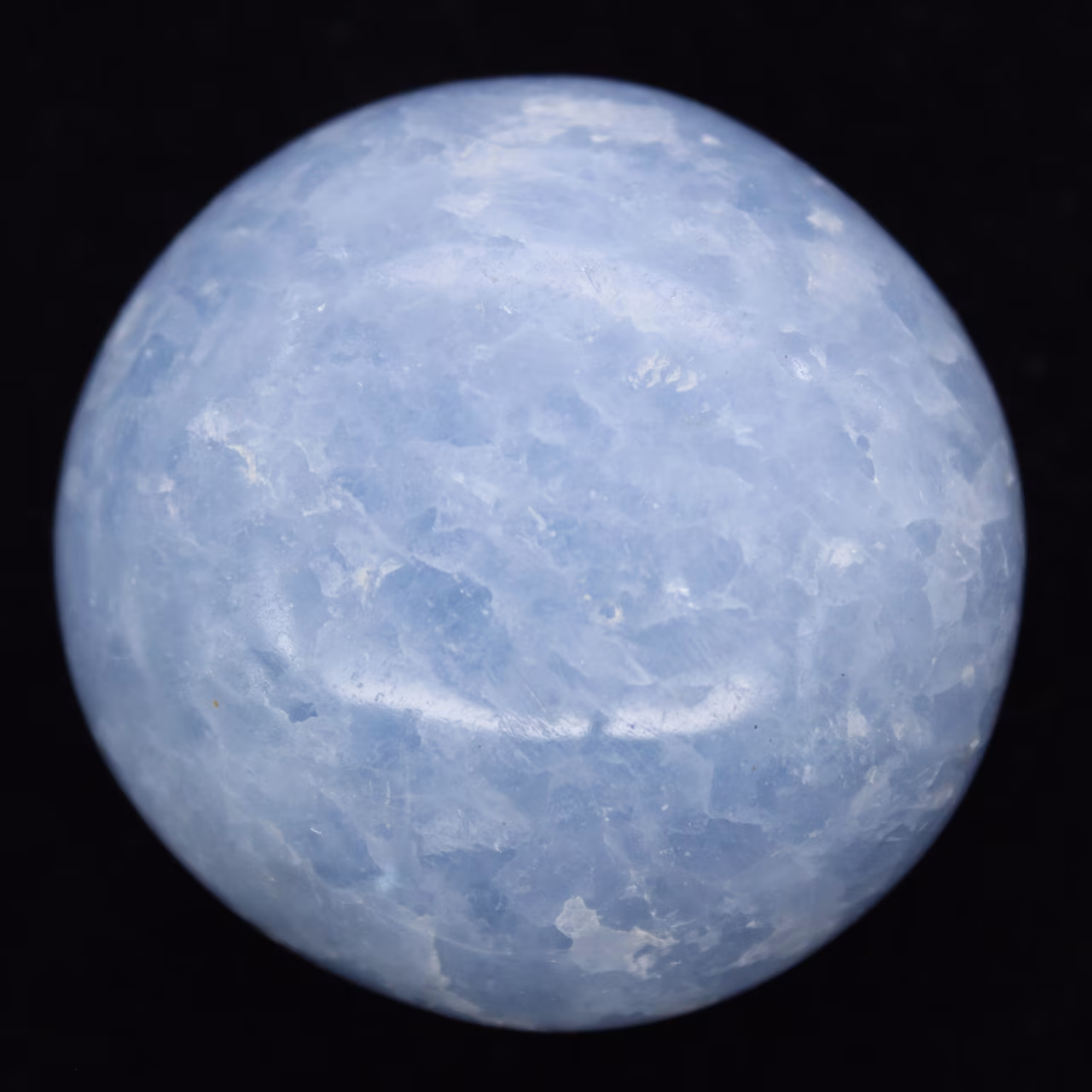 Blue calcite pebbles