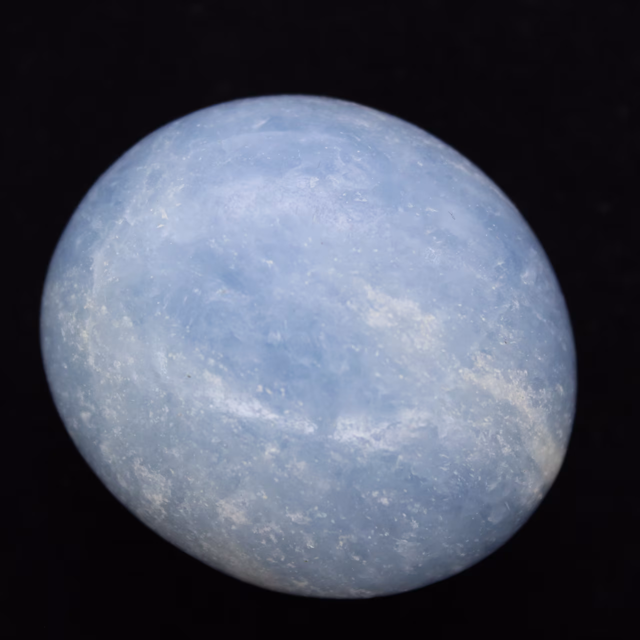 Blue calcite pebbles