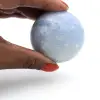 Blue calcite pebbles - 1