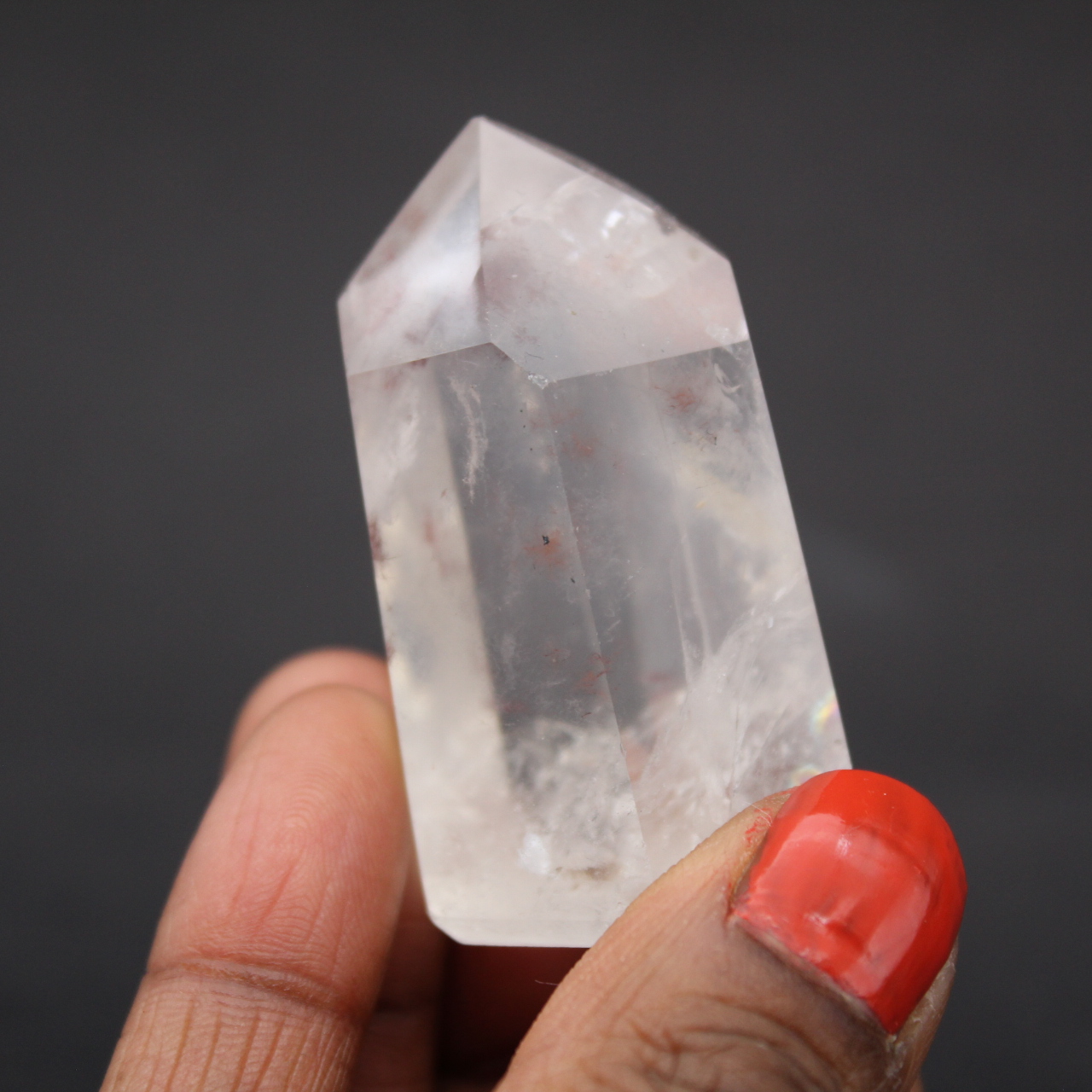 Quartz prism with inclusion