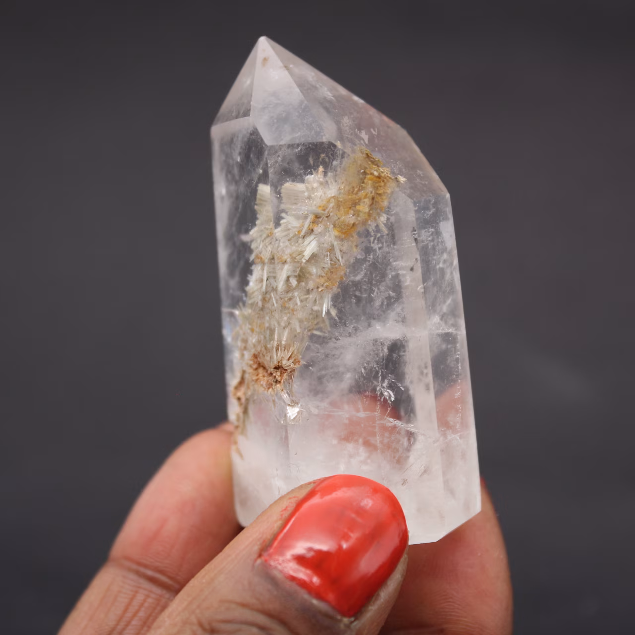 Rock crystal with inclusion