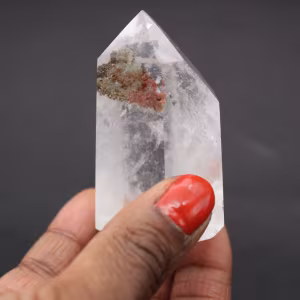 Rock crystal prism with inclusion