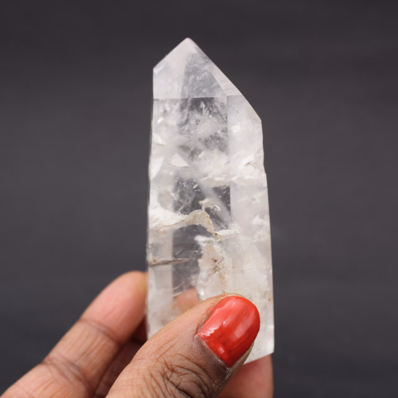 Quartz prism with inclusion