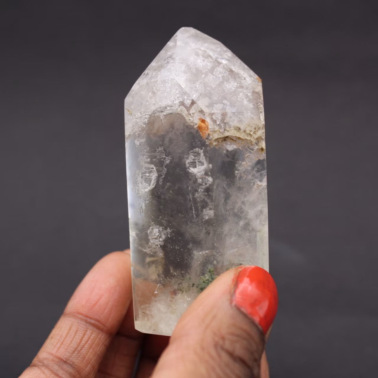 Quartz prism with inclusion