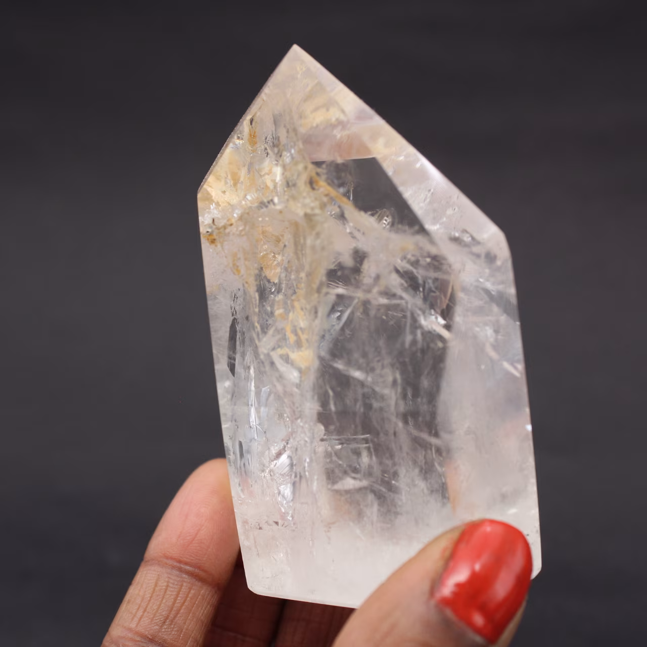 Quartz prism with inclusion