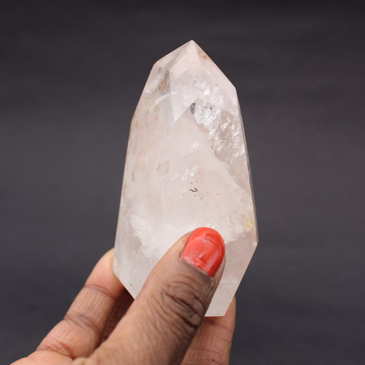 Quartz prism with inclusion