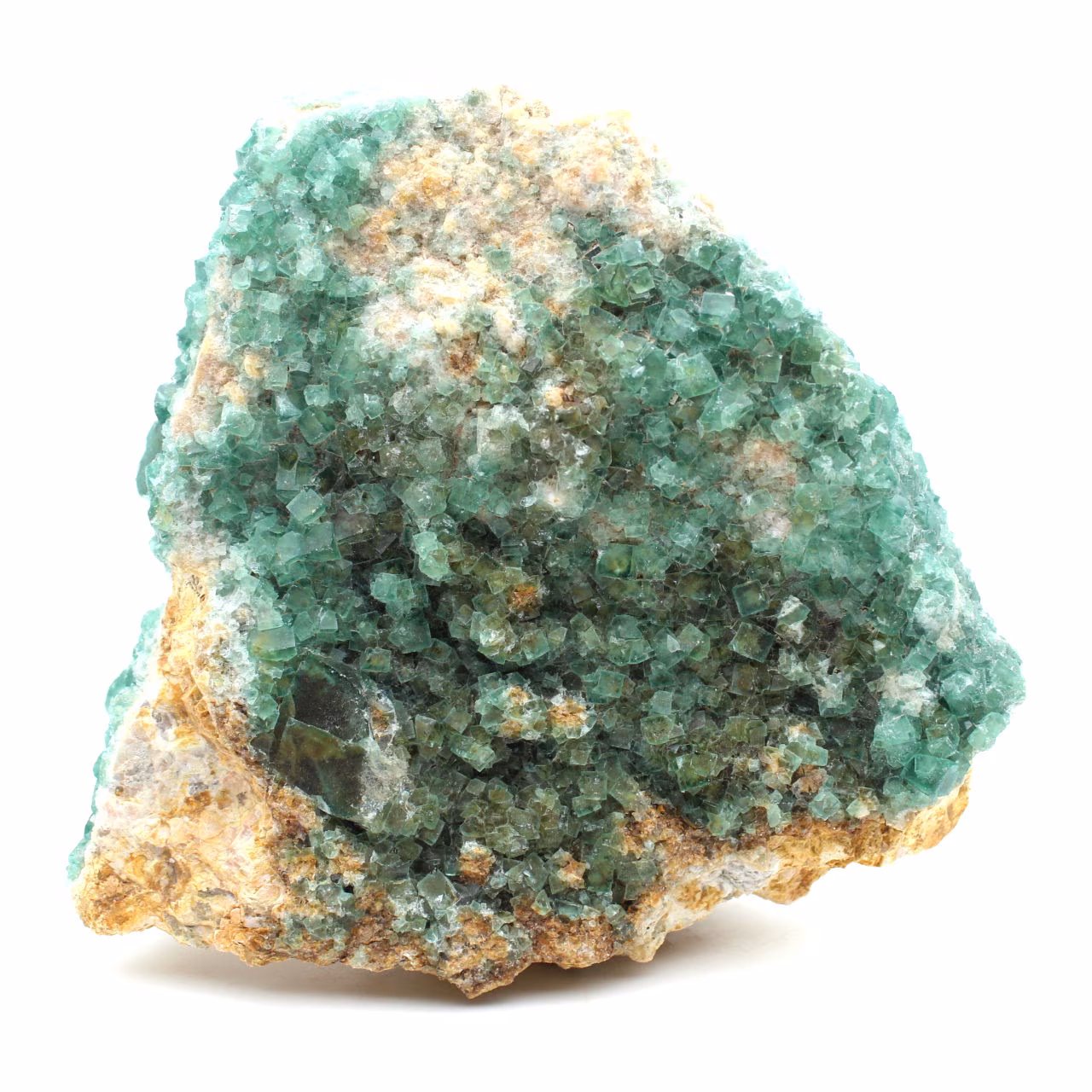 Cubic crystallized fluorite