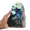 Half-rough half-polished labradorite - 0