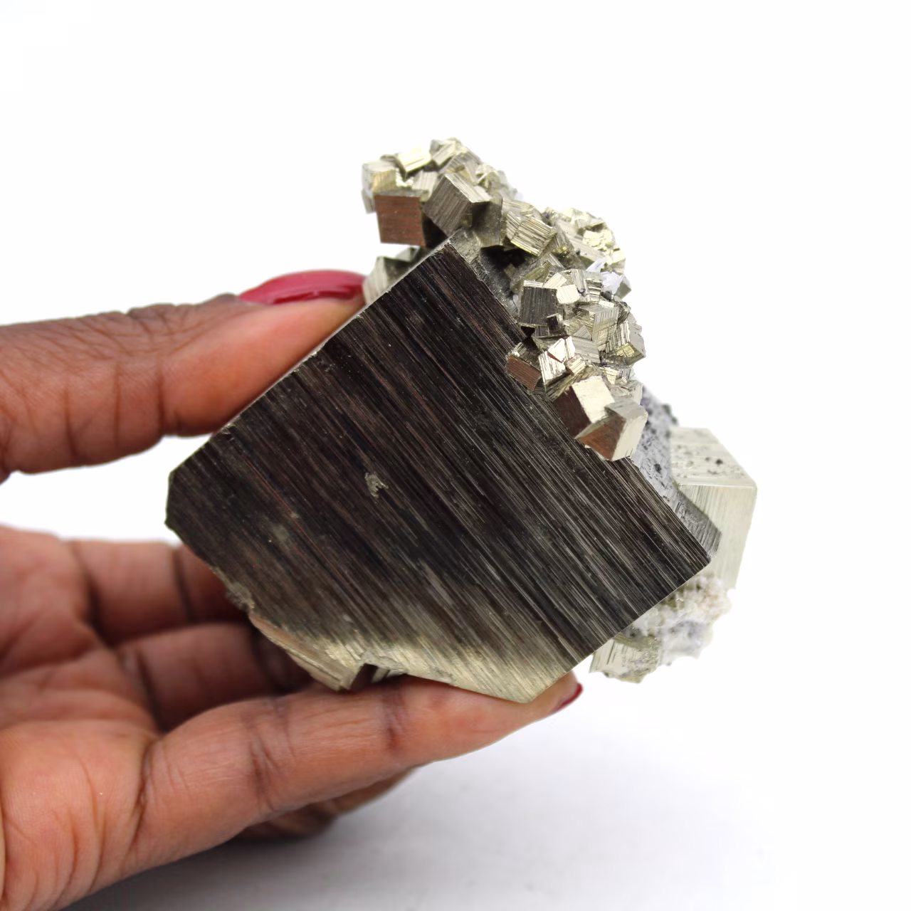 Natural pyrite crystals