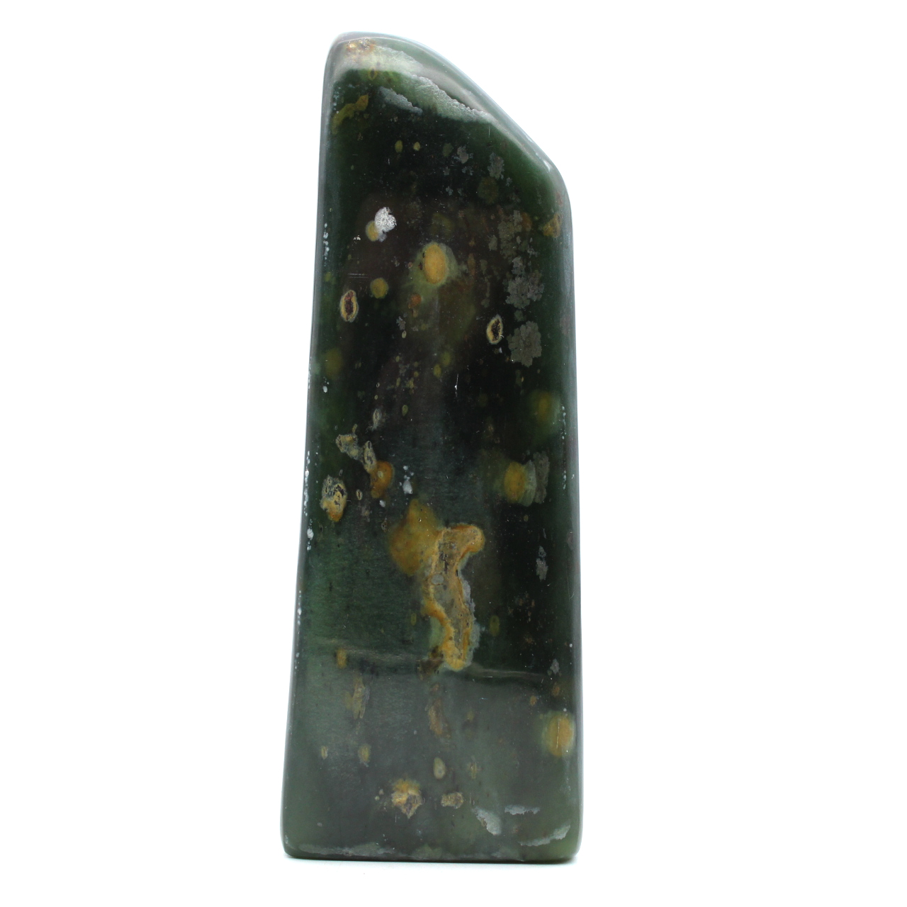 Polished natural nephrite jade