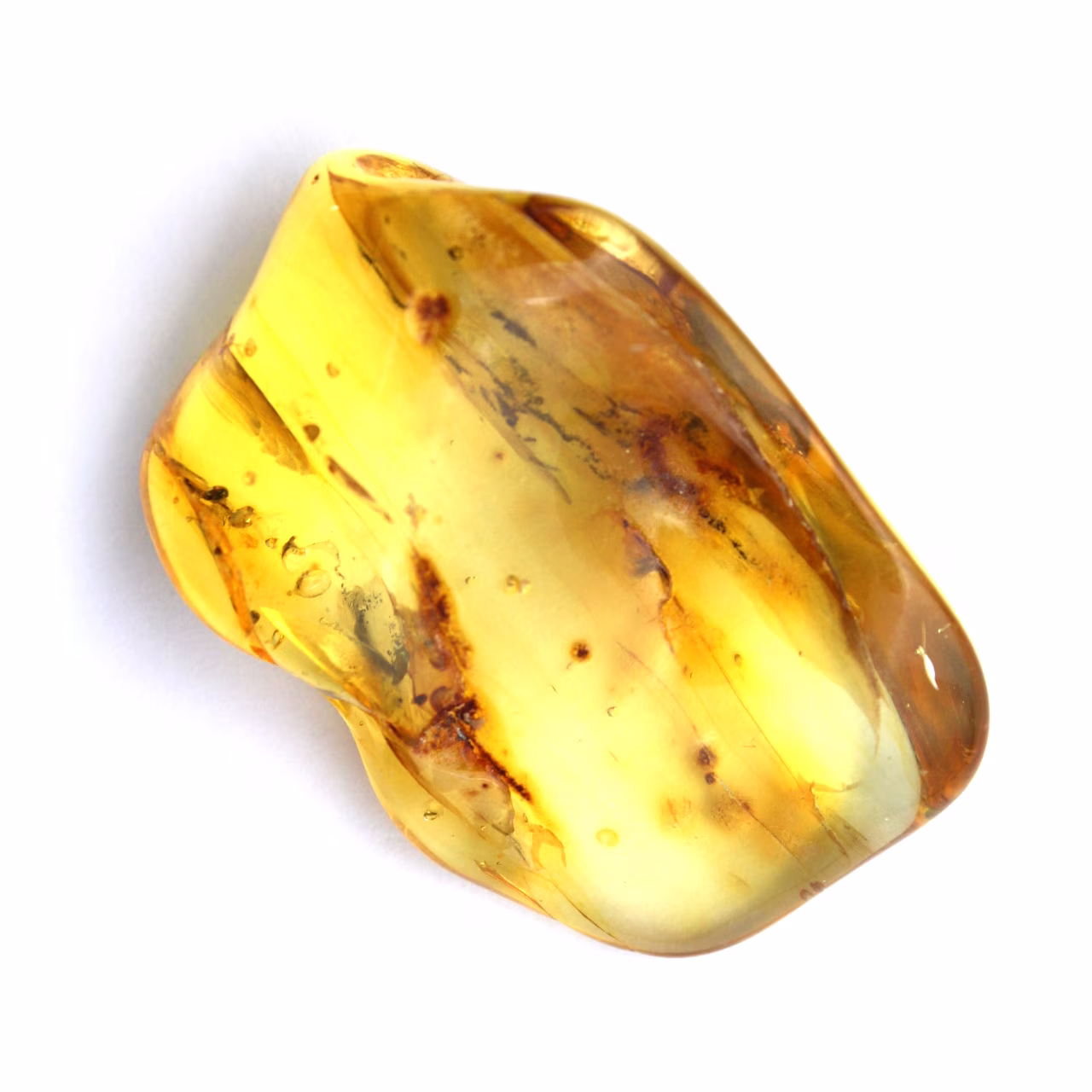 Polished yellow amber