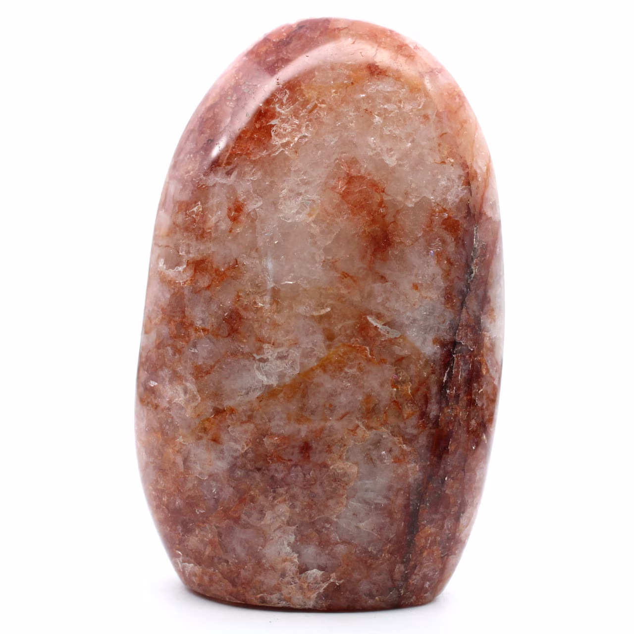Polished rock in red quartz