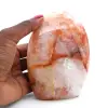 Polished stone in red quartz - 1