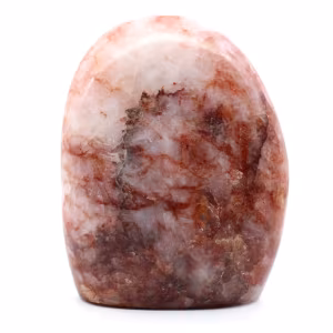 Polished red quartz stone