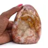 Polished red quartz stone - 1
