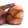 Polished stone in red quartz - 1