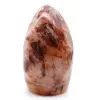 Polished freeform red quartz - 2