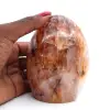 Polished freeform red quartz - 1