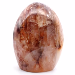 Polished freeform red quartz