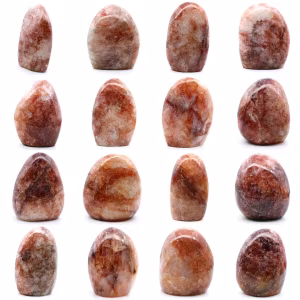 Polished rock in red quartz