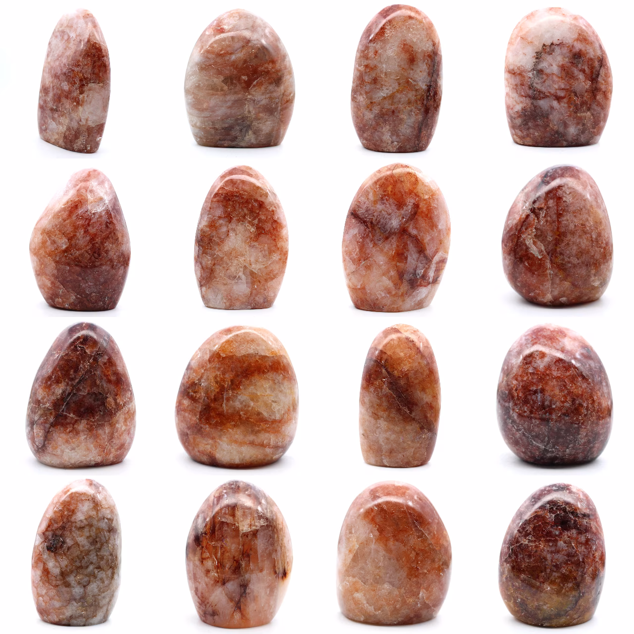 Polished rock in red quartz